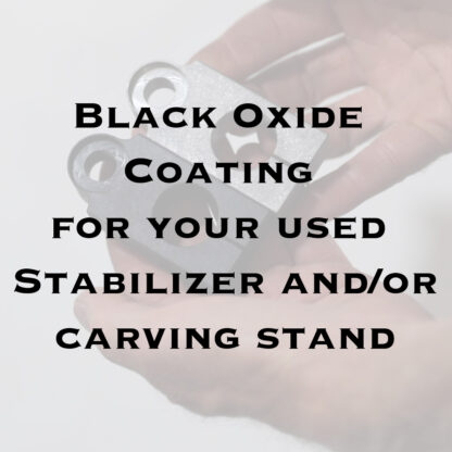 black oxide coating for your used stabilizer and/or carving stand trent bosch tools woodturning hollowing